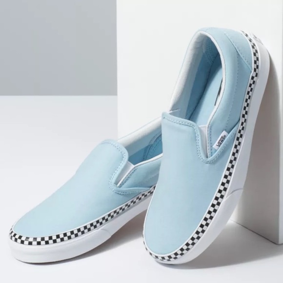 Vans Shoes - VANS BLUE CHECK FOXING SLIP ONS